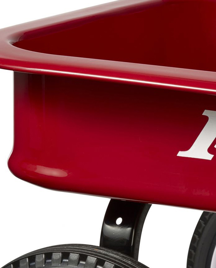 Corner image of a Radio Flyer wagon